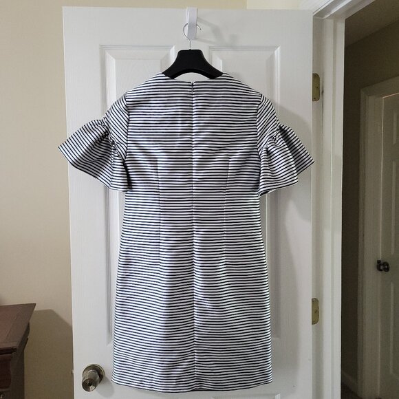 Banana Republic | Sliver & Navy Blue Striped Dress, Size 2 - Picture 2 of 9